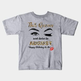 This Queen Was Born In August Leopard Pattern Kids T-Shirt